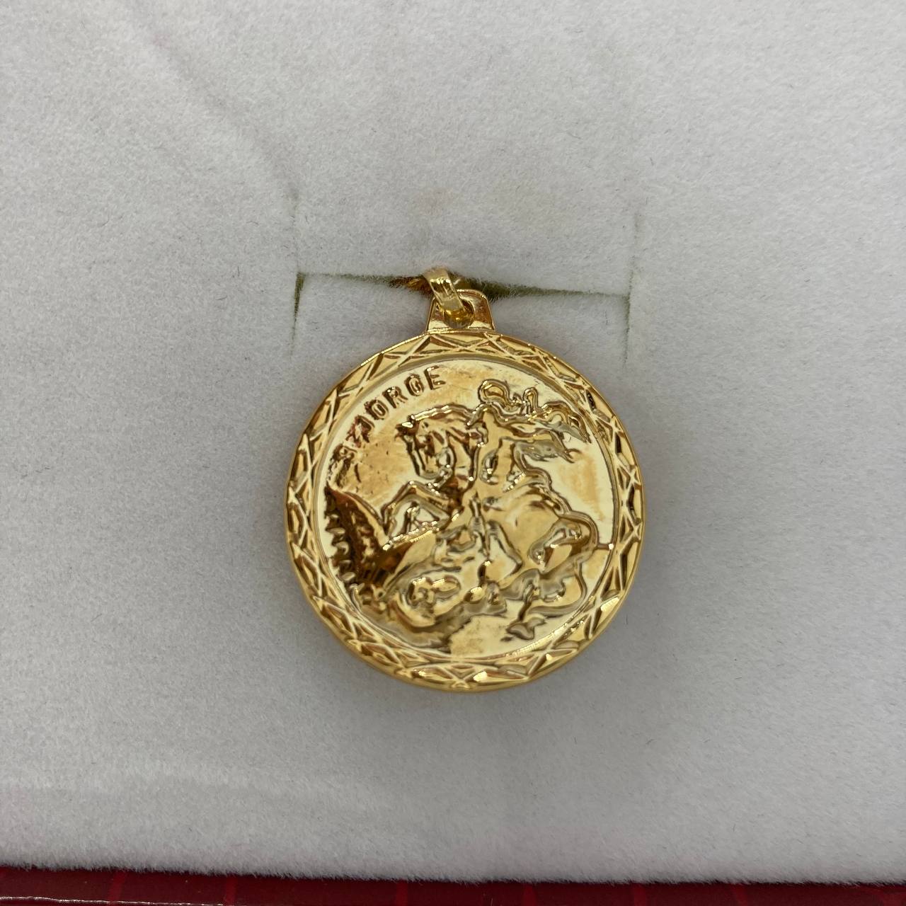 Pingente Banhado Medalha São Jorge