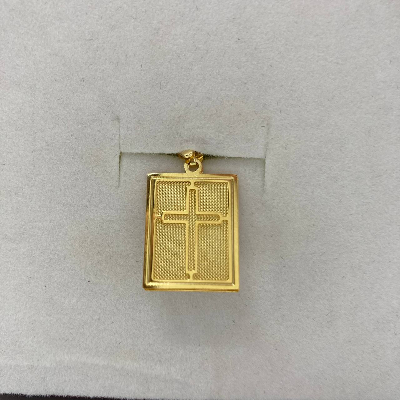 Pingente Banhado Medalha Cruz