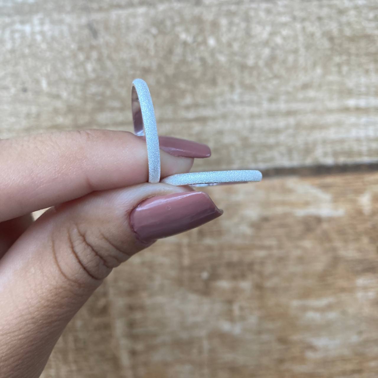 Par de Aliança Namoro em Prata 950 - Fiore 2mm Abaulada Diamantada + Anel Brinde