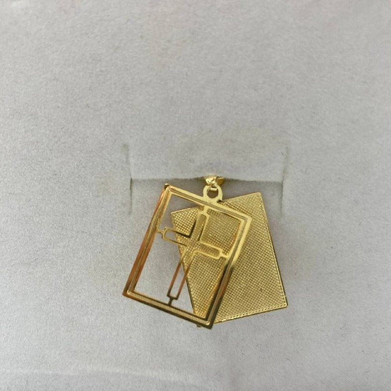 Pingente Banhado Medalha Cruz