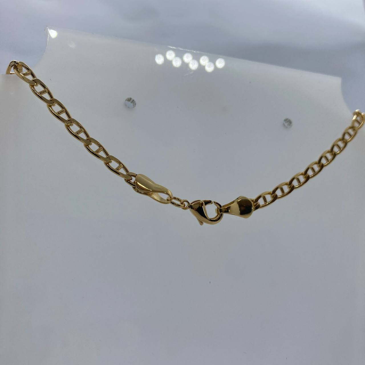 Corrente Piastrine- Folheado a ouro/60cm