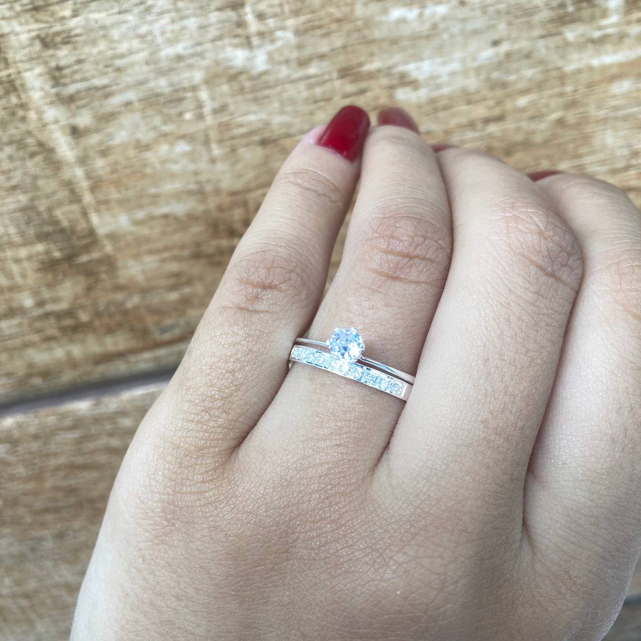 Par de Aliança Namoro em Prata 950 - Romanza 2mm Reta Polida + Anel Brinde