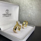 Par de Aliança Noivado/Casamento Ouro 750/18k - Classic Maia 5mm Reta Polida + Anel Brinde