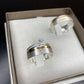 Par de Aliança Namoro em Prata 950 - Dorado Reta 7mm Acetinada + Anel Brinde