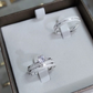 Par de Aliança Namoro em Prata 950 - Guardare Reta 4mm Diamantada + Anel Brinde