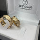 Par de Aliança Noivado/Casamento Ouro 750/18k- Infinite Love 6mm Reta Diamantada + Anel Brinde
