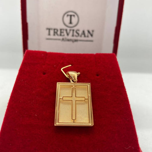 Pingente Banhado Medalha Cruz