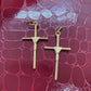 Pingente Banhado Cruz com detalhe