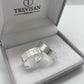 Par de Aliança Namoro em Prata 950 - Mon Trésor Reta 6mm Acetinada + Anel Brinde