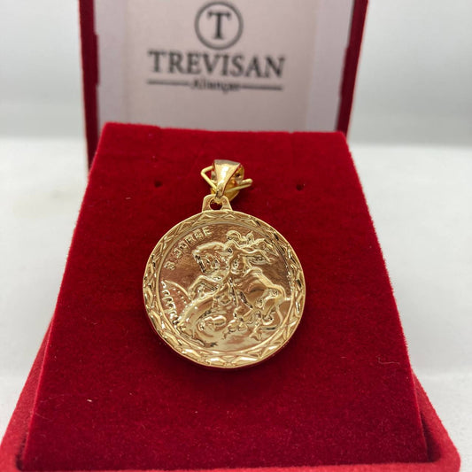 Pingente Banhado Medalha São Jorge