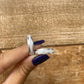 Par de Aliança Namoro em Prata 950 - Perola 6mm Abaulada Diamantada/Polida + Anel Brinde