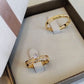 Par de Aliança Noivado/Casamento Ouro 750/18k - Grumixama 3mm Reta Diamantada/Polida + Anel Brinde