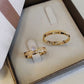 Par de Aliança Noivado/Casamento Ouro 750/18k - Grumixama 3mm Reta Diamantada/Polida + Anel Brinde