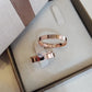 Par de Aliança Noivado/Casamento Ouro Rose - Cercare Rosé 3mm Reta Polida + Anel Brinde