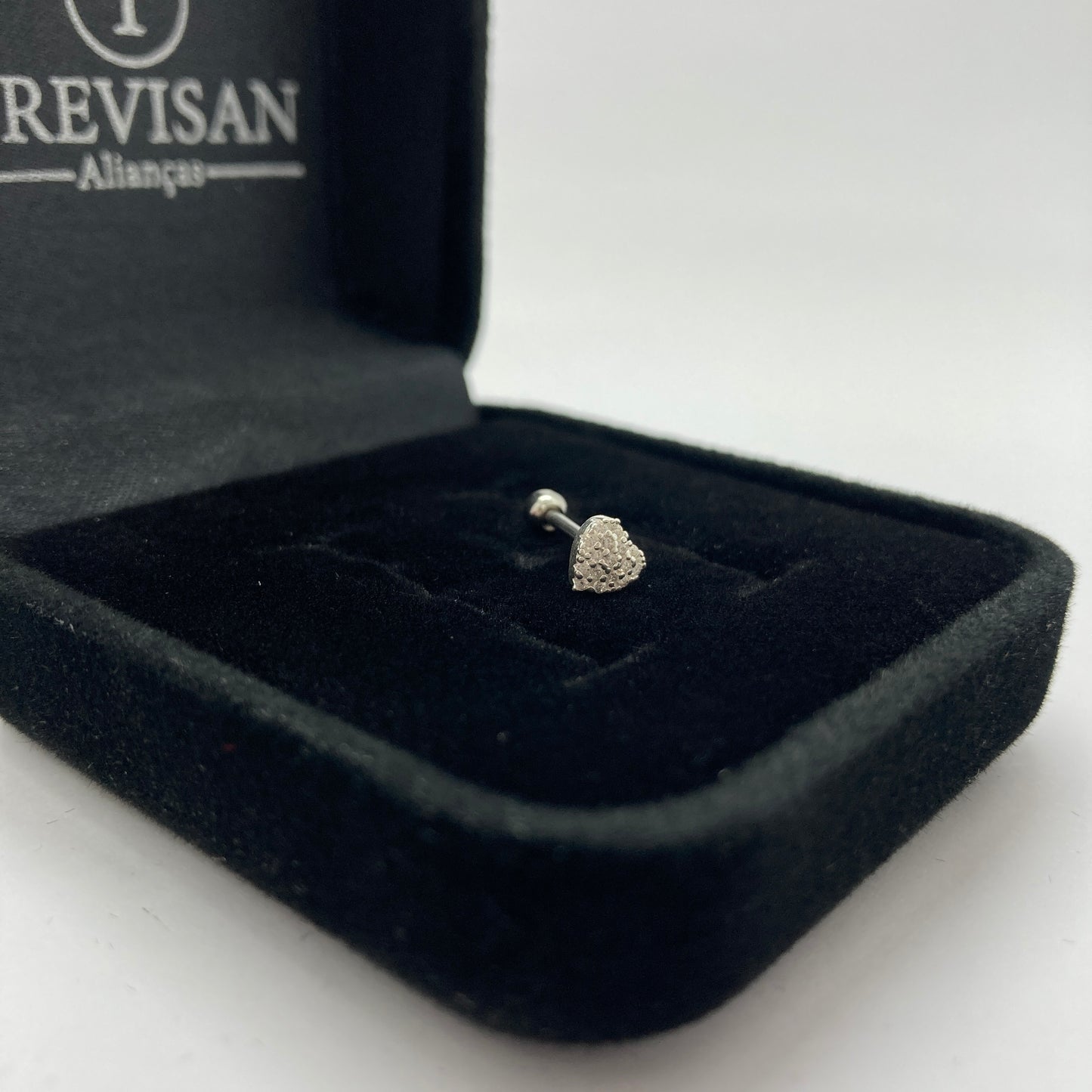 Piercing Trágus em Prata 925- Coração