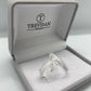 Par de Aliança Namoro em Prata 950 - Je t'aime Reta 2mm Diamantada + Anel Brinde