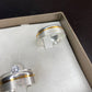 Par de Aliança Namoro em Prata 950 - Dorado Reta 7mm Acetinada + Anel Brinde