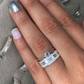 Par de Aliança Namoro em Prata 950 - Amêndoa 6mm Reta Diamantada + Anel Brinde