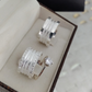 Par de Aliança Namoro em Prata 950 - Amor Perfeito 10mm Reta Diamantada + Anel Brinde