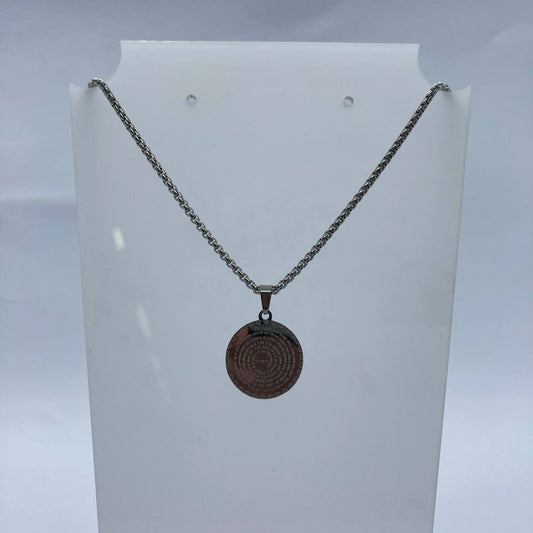 Colar Aço Premium Medalha Pai Nosso