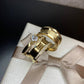 Par de Aliança Noivado/Casamento Ouro 750/18k- Amor Perfeito 10mm Reta Polida + Anel Brinde